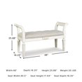thumbnail image 3 of Ashley Realyn Tufted Bench with Scrolled Arm in Antique White, 3 of 8