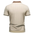 thumbnail image 4 of Antinious Men Solid Knit Zip Collar Pullover Short Sleeve Business Versatile Casual Tops, 4 of 5