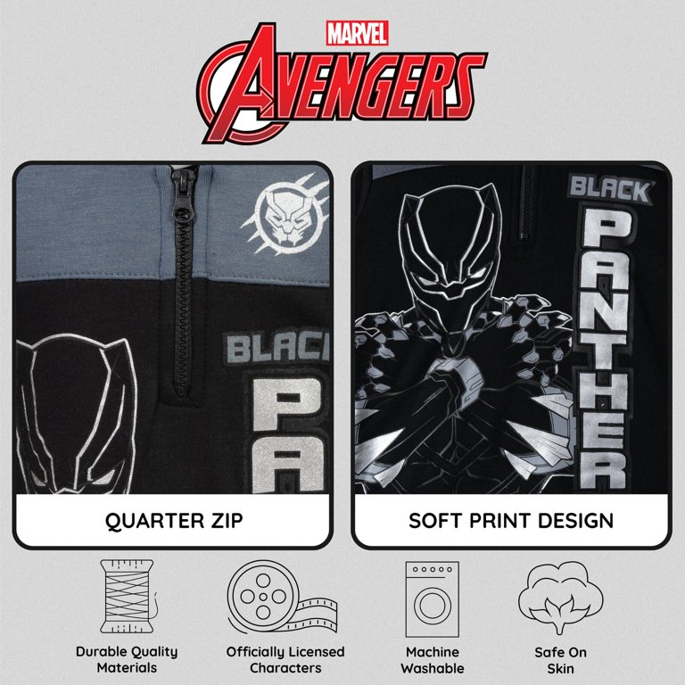 Marvel Avengers Toddler Boys' Fleece Quarter-Zip Hoodie photo 3