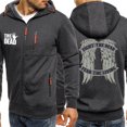 thumbnail image 3 of Sudadera con capucha de la película The Walking Dead Wings para hombre, moda informal, cómoda, con estampado, ropa deportiva, sudadera holgada de gran tamaño con cremallera para hombre, 3 of 4