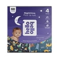thumbnail image 2 of Hello Bello Overnight Diapers, Infant Size 4, Unisex Snoozy Sloths & Sleepy Campers, 68ct, 2 of 9