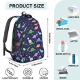 thumbnail image 5 of DarkBlue Dinosaurs with Shapes Pattern Cute School Backpack Bag with Padded Back and Adjustable Shoulder Straps 16.9 X 12.6 X 5.9 Inches, 5 of 5