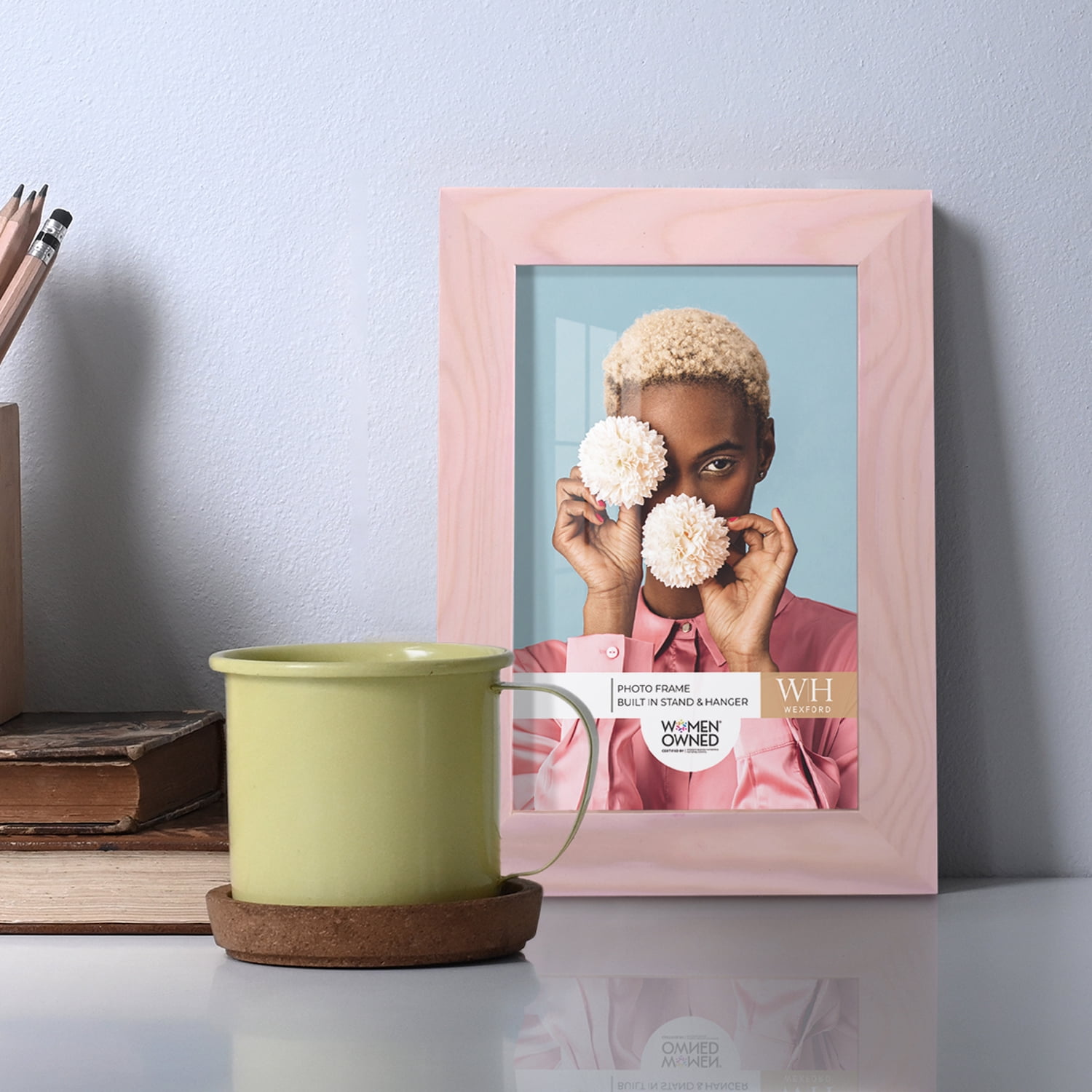 Woodgrain 4 in. x 6 in. Sunset Pink Picture Frame (Set of 2)