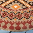 thumbnail image 3 of SAFAVIEH Veranda Magna Geometric Indoor/Outdoor Area Rug, Red/Natural, 8' x 8' Round, 3 of 6
