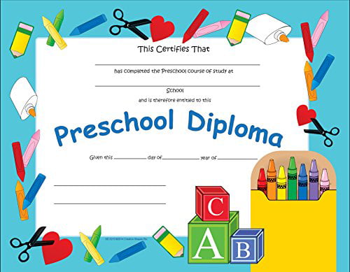 Preschool Certificate - Walmart.com - Walmart.com