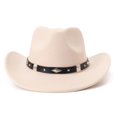 thumbnail image 4 of Sombrero vaquero DRESHOW Classic Western Fedora para mujeres y hombres, 4 of 7