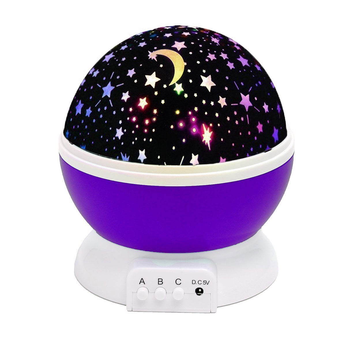 Baby Night Light Moon Star Projector 360 Degree Rotation Unique
