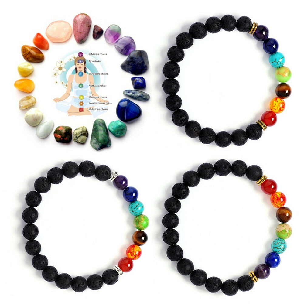 Amazon.com: THJKT Bracelets 2Pcs/Set 7 Chakra Bracelet for Women Men  Balance Buddha Reiki Prayer Natural Stone Beads Yoga Strand Bracelets  braclets (Metal Color : Style 5) : Clothing, Shoes & Jewelry