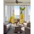thumbnail image 6 of Summer Lemon Blackout Curtains for Bedroom Living Room Darkening Curtains 96 Inches Long Yellow Watercolor Pastel Country Retro Window Curtain 2 Panels Set Window Treatment Grommet Drapes 52"x96", 6 of 9