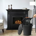 thumbnail image 4 of Metal Fireplace Ash Bucket With Shovel Lid Cover Fire Pits Stove Sturdy Black, 4 of 8