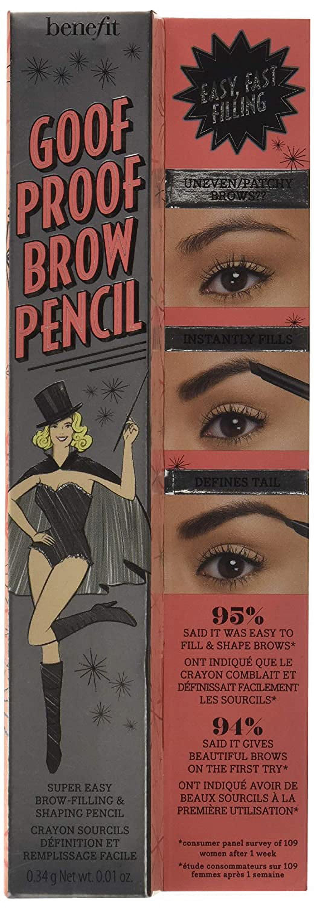 Benefit Cosmetics Super Easy Goof Proof Brow Pencil Easy Shape & Fill 05 Deep 0.01 oz