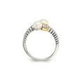 thumbnail image 5 of Cultured Freshwater Pearl Ring in Sterling Silver with 14K Gold Accents and Diamonds, 5 of 6
