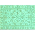 thumbnail image 1 of Ahgly Company Machine Washable Indoor Rectangle Oriental Turquoise Blue Traditional Area Rugs, 2' x 4', 1 of 4
