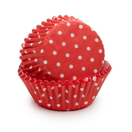 

Fox Run Red Polka Dot Baking Cups - Set of 50 Standard Size Cupcake Liners
