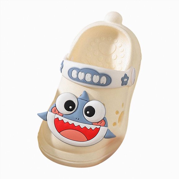 HCNTES Children Kids Boys Girls All Seasons Slippers Soft Comfortable Slides Non-Slip for Indoor Outdoor Beach Pool Homewear(L01-Light Gray,9)