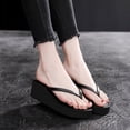 thumbnail image 4 of Summer Women Slippers Thick Women Flip Flop Leisure Platform Wedge Sandals Outdoor Leisure Beach Slippers High Heel Women Slides, 4 of 6