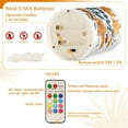 thumbnail image 5 of Yayeee Flameless Candles with Remote Flickering Battery Operated Multi Color Changing, Autumn Day with Cocoa Pattern, 5 of 7