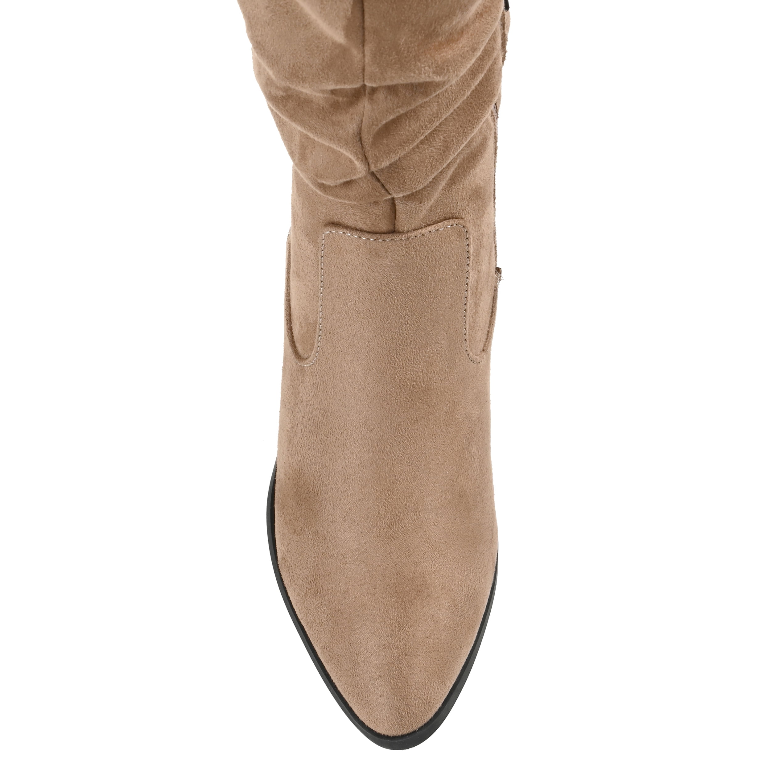 Journee Womens Zivia Stacked Heel Over The Knee Boots