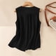 thumbnail image 5 of Craaazy Women's Relaxed Fit Round Neck Tank Top, Solid Color Sleeveless Cotton Linen Top, Loose Comfy Embroidered Casual Vest for Work & Daily Wear Gifts, 5 of 8