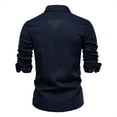 thumbnail image 2 of YLSDY Mens Linen Shirt Long Sleeve Button Down Shirts Cargo Collared Work Shirts Summer Casual Beach Shirts with Pocket Navy XXL, 2 of 8