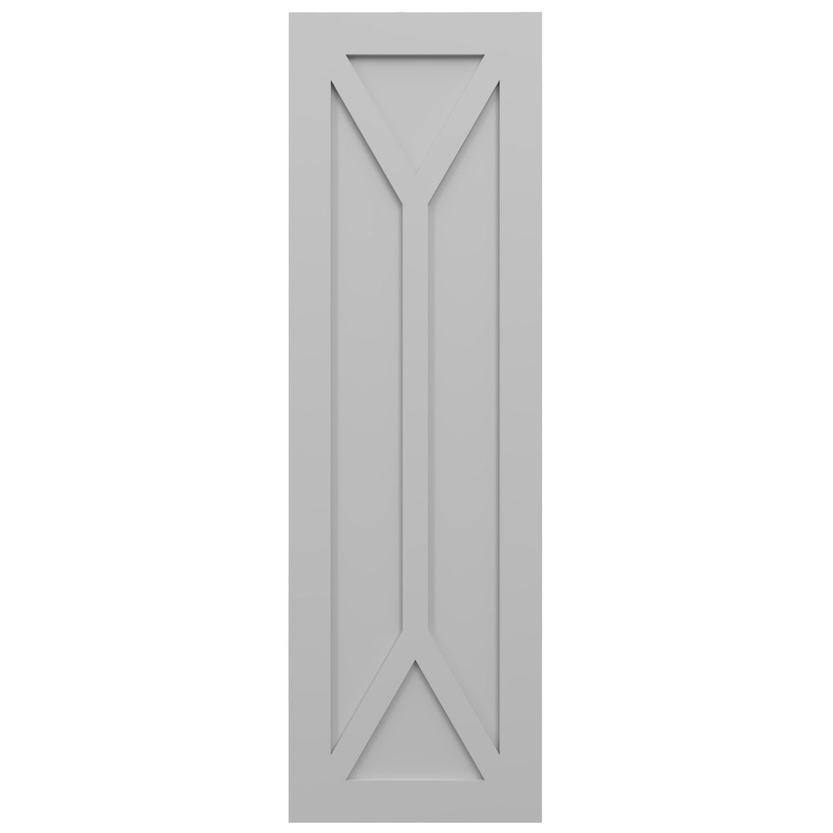 Ekena Millwork 15"W x 35"H True Fit PVC San Carlos Mission Style Fixed Mount Shutters, Primed (Per Pair - Hardware Not Included)