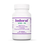 Optimox Iodoral 50 mg - Original High Potency Lugol Solution Iodine Nutritional Supplement - Energy and Thyroid Support - 30 Tablets