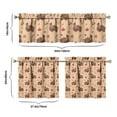 thumbnail image 6 of Rod Pocket Kitchen Curtain Set 3-Piece, 27.5x36 Inch Valance & Tier Drapes, Polyester Pongee Cafe Curtains for Living Room, Bathroom, Farmhouse Rustic Country Window Treatments., 6 of 6