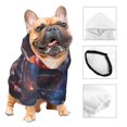 thumbnail image 3 of Fotbe Astronaut In Cosmic Garden Sudadera con Estampado para Perros Pequeños – Suéter con Capucha para Mascotas, Tela Suave de Forro Polar con Bolsillo-X-Large, 3 of 7