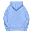 thumbnail image 5 of LTTVQM Hoodies For Girls Cute Oversized Fleece Sweatshirts Cute Drop Shoulder Hooded Pullover Tops Fall Winter Outfits Light Blue 3-14 Years, 5 of 6