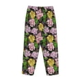 thumbnail image 5 of Daiia Colorful Roses Women's Sleep Pant with Pockets and Drawstring,Pajama Pants-X-Large, 5 of 9