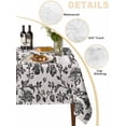 thumbnail image 3 of Farmhouse Black Tablecloth Rectangle Table Cloth 60x84, Waterproof Tablecloth Outdoor Table Cloth, Vintage Flower Leaf Botanical Plant Washable Table Cover for Kitchen Dinning Party, 3 of 8