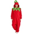 thumbnail image 6 of Tqyyweavej Womens Fleece Onesie Pajamas Fuzzy Zip Up Long Sleeve One Piece Romper Loungewear Fruit Winter Warm Hooded Jumpsuit Sleepwear with Pockets, 6 of 8