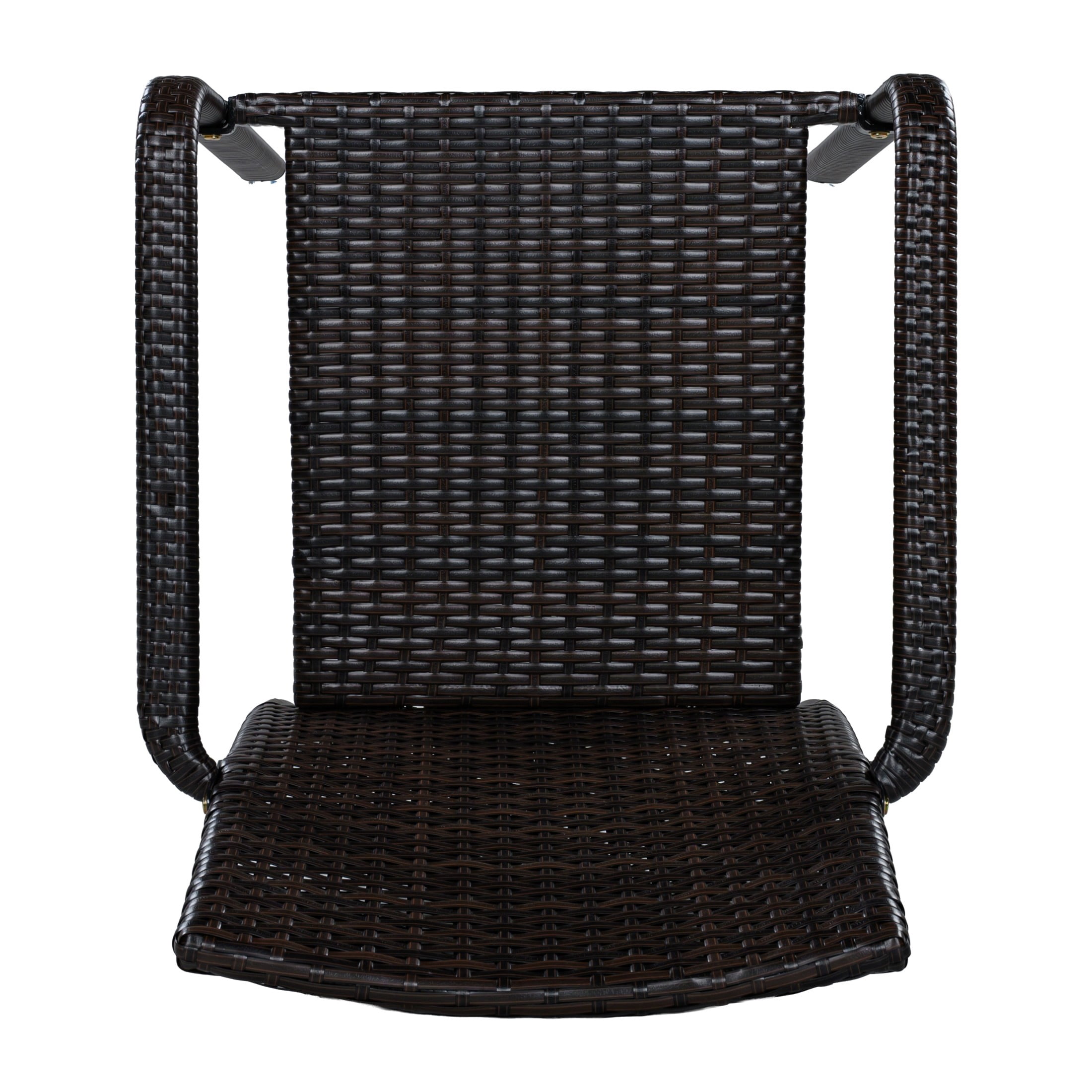 Christopher Knight Home Outdoor Handwoven Wicker Dining Arm Chairs, Dark Brown, Set of 4