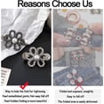 thumbnail image 7 of Topboutique Jeans Button 8 Sets Flower Waist Tightener Adjustable Waist Buckle Extender Set Detachable Pant Waist Tightener No Sewing Waistband Tightener for Loose Jeans, Pants, Skirts, 4 Colors, 7 of 7