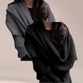 thumbnail image 2 of Cable Knit Wrap Top for Women Short Sweater Style with Scarf Sleeves, 2 of 6