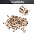 thumbnail image 3 of HUGFEGWE M2.5x3.8mm Female Thread Knurled Nuts,200PCS Hx6mm OD Brass Threaded Insert Embedment Nuts Hydraulic Welded Joint Injection Molding Assortment Kit for 3D Printing Injection Molding, 3 of 6