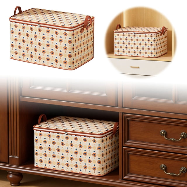 zhangmingg Large Capacity Checkered Pattern Quilt Cover Storage Bag for Home Moving and Organizing