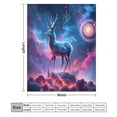 thumbnail image 2 of NIANHE Galactic Guardian Deer blanket, comfortable and soft, warm casual blanket, printed design, winter sofa dormitory home decoration, must-have travel product. Size is 50x60 inches., 2 of 9