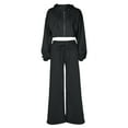 thumbnail image 2 of Bovxnpu Two Piece Sets for Women Fall Outfits, Women's Two Piece Tracksuit Sweatsuit Fall Long Sleeve Zip Up Hoodie Sweatshirt Wide Leg Pants Outfits Sweatsuit Sets, 2 of 6