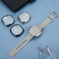 thumbnail image 4 of 4-Pack Screen Protector Case Compatible with Fitbit Sense/Versa 3, Screen Protector TPU Protective Screen Cover Saver Bumper for Sense Smartwatch (Black/Charcoal/Rose Gold/Clear), 4 of 7