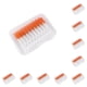 thumbnail image 2 of Guardurnaity Cepillo de con hilo , tamaño para una limpieza interdental eficaz, cepillos interdentales de encías, amarillo anaranjado, 160 piezas naranja amarillo 160 piezas 10Conjunto, 2 of 6