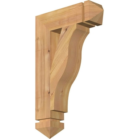 

Ekena Millwork 3 1/2 W x 14 D x 22 H Funston Arts & Crafts Smooth Bracket Western Red Cedar