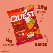 Quest Buffalo Ranch Flavor Tortilla Style Protein Chips, Baked, High Protein, 1.1oz Bag, Singl