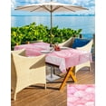 thumbnail image 5 of Hokiten Outdoor Tablecloths with Umbrella Hole & Zipper, Pink Coastal Rectangle Tablecloth 60x120 Inch, Summer Nautical Shell Seaside Beach Waterproof Table Cloth, Patio/Pool/Picnic Table Covers, 5 of 7