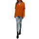 thumbnail image 5 of Sunloudy Suéter de otoño para mujer, suéter de punto de manga larga con cuello en V de color sólido con dobladillo irregular para damas, S / M / L / XL Sunloudy  moda, 5 of 8