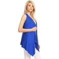 thumbnail image 5 of Made by Johnny Women's Lightweight Sleeveless Draped Open Cardigan XL ROYAL_BRITE, 5 of 7