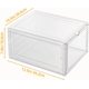 thumbnail image 2 of Caja organizadora de sombreros, apilable, transparente, para gorras de béisbol con puerta magnética, para guardar gorras, almacenamiento transparente para sombreros con puerta magnética, 2 of 4