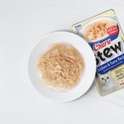 Inaba Churu Stew Lickable Wet Cat Topper, 1.4 oz Pouch, 12 Pouches, Chicken & Tuna Var.