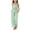 Green, variant on Kilaqueen Teen Girls 2 Piece Outfit Trendy Cute Sleeveless Ruffle Cami Top Wide Leg Pants Matching Set Summer Beach Vacation Sets