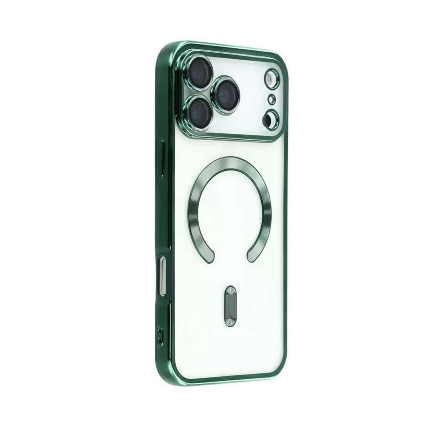 Bright Transparent Cover with MagSafe for iPhone 17 Pro - Green